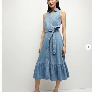 Veronica Beard Edwina Denim Shirtdress Size 4 Western Rodeo Vacation Preppy